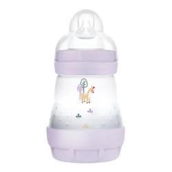 MAM Start Easy Biberon Lilas anti-colique débit 1 - 160ml + Tétine plate