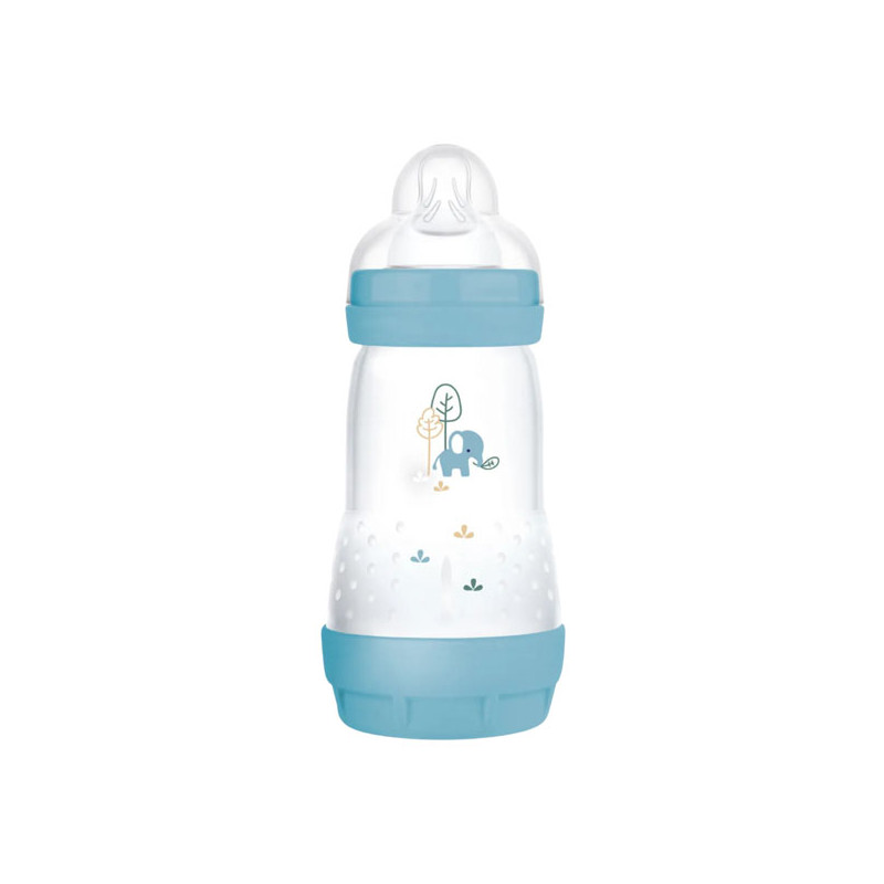 MAM Start Easy Biberon Océan anti-colique débit 2 + 260ml + Tétine plate MAM Start Easy Biberon Océan anti-colique débit 2 + 260ml + Tétine plate