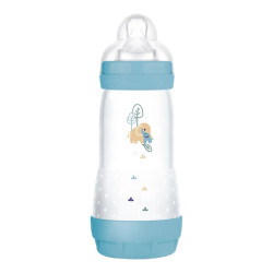 MAM Easy Start Biberon anti-colique à motif éléphant 320ml + Tétine plate débit 3