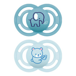 MAM Perfect Sucettes orthodontiques 6+ mois Planet Love lot de 2