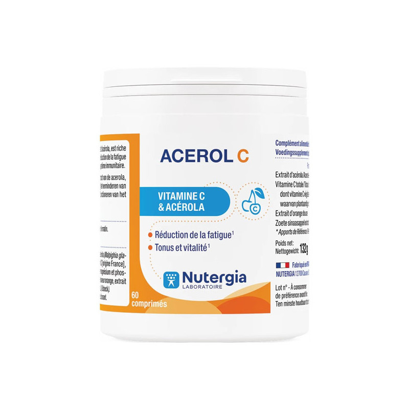 Nutergia Acerol C 60 Comprimés Nutergia Acerol C 60 Comprimés