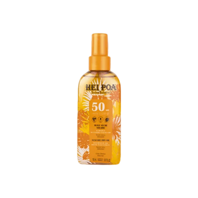 Hei Poa Huile sèche solaire Monoï SPF50 - 150ml Hei Poa Huile sèche solaire Monoï SPF50 - 150ml