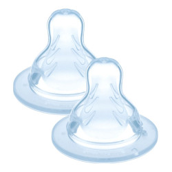 MAM Tétine silicone débit X lot de 2