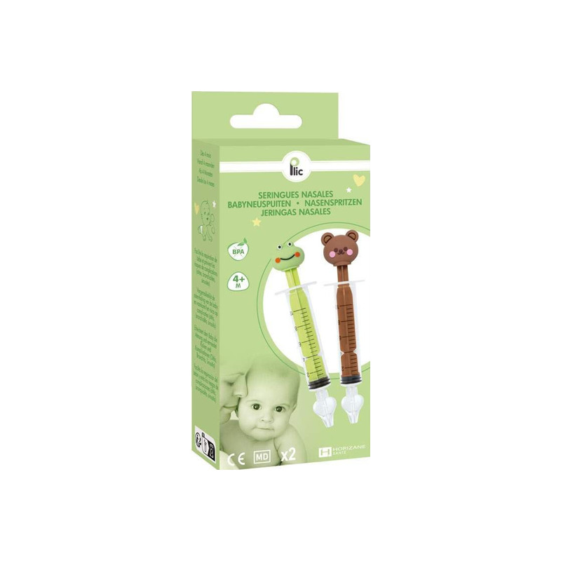 Plic Care Seringues Nasales ourson & grenouille 4 mois et + lot de 2 Plic Care Seringues Nasales ourson & grenouille 4 mois et + lot de 2