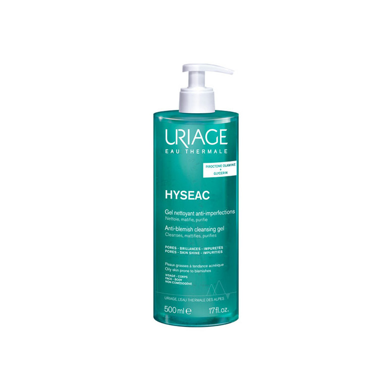 Uriage Hyséac Gel nettoyant anti-imperfections 500ml Uriage Hyséac Gel nettoyant anti-imperfections 500ml