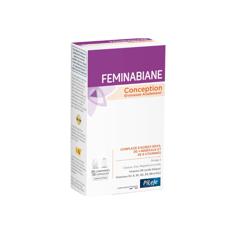 Pileje Feminabiane Conception 30 comprimés + 30 capsules Pileje Feminabiane Conception 30 comprimés + 30 capsules