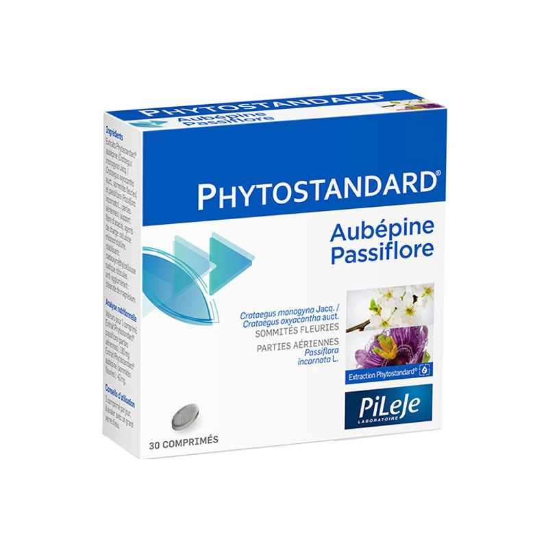 Pileje Phytostandard Aubépine Passiflore 30 comprimés Pileje Phytostandard Aubépine Passiflore 30 comprimés