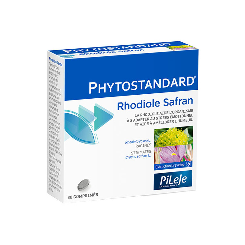 Pileje Phytostandard Rhodiole Safran 30 comprimés Pileje Phytostandard Rhodiole Safran 30 comprimés