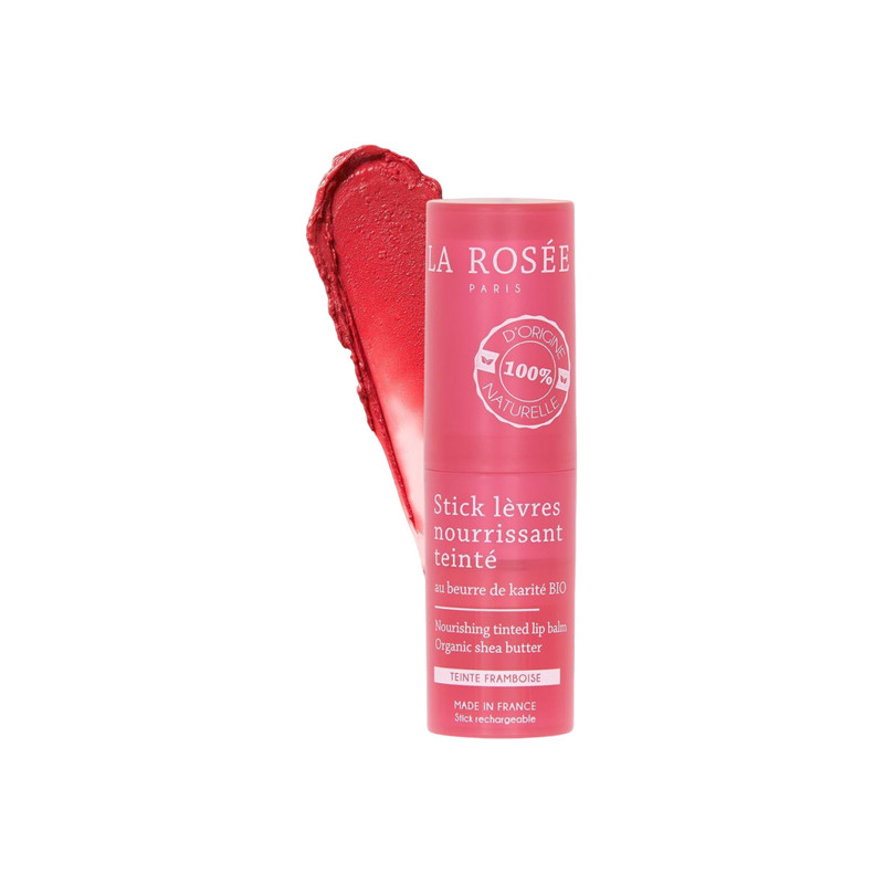 La Rosée Stick lèvres nourrissant teinté framboise rechargeable 4,5gr La Rosée Stick lèvres nourrissant teinté framboise rechargeable 4,5gr