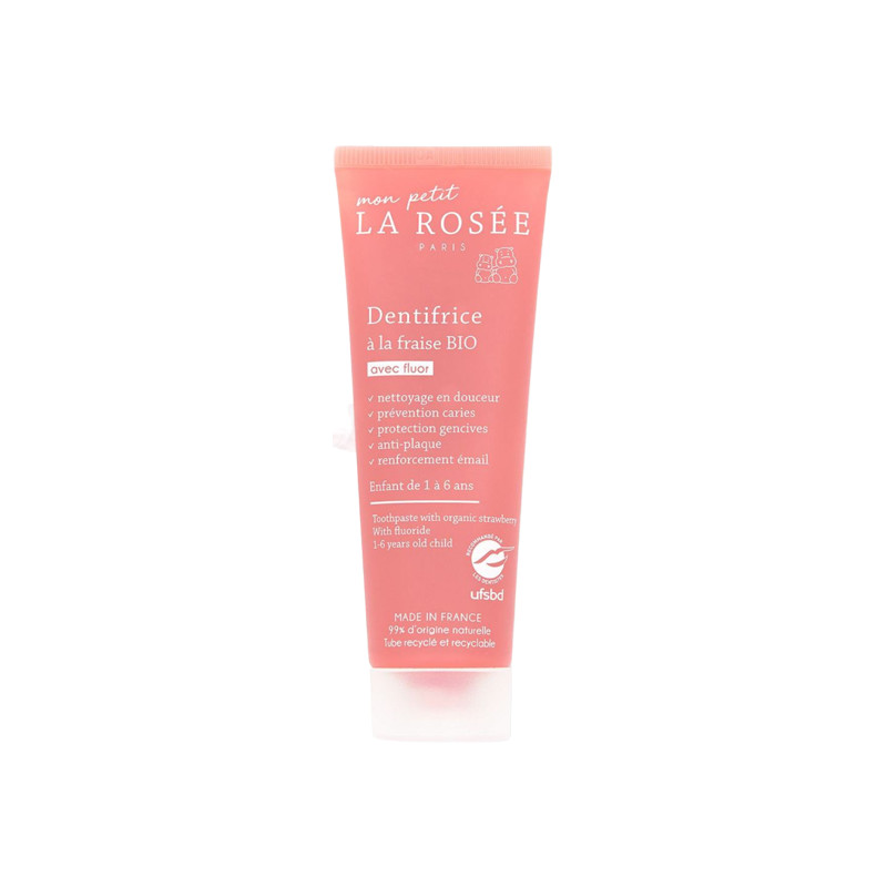 La Rosée Mon petit dentifrice à la fraise bio 50ml La Rosée Mon petit dentifrice à la fraise bio 50ml
