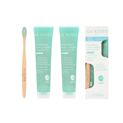 La Rosée Dentifrice duo soin complet à la menthe bio & brosse à dent