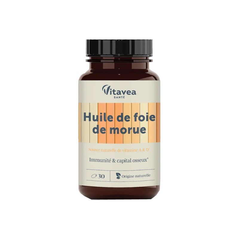 Vitavea Santé Huile de Foie de Morue Immunité Capital Osseux 30 capsules Vitavea Santé Huile de Foie de Morue Immunité Capital Osseux 30 capsules