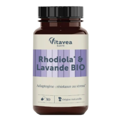 Vitavea Santé Rhodiola & Lavande Résistance au stress Bio 30 gélules