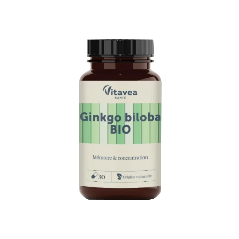 Vitavea Santé Ginkgo Biloba Mémoire & concentration Bio 30 gélules Vitavea Santé Ginkgo Biloba Mémoire & concentration Bio 30 gélules