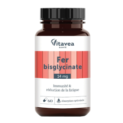Vitavea Santé Fer Bisglycinate Réduction de la fatigue & immunité 60 gélules