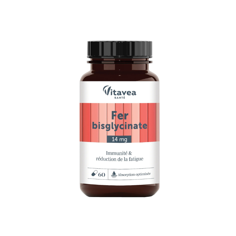 Vitavea Santé Fer Bisglycinate Réduction de la fatigue & immunité 60 gélules Vitavea Santé Fer Bisglycinate Réduction de la fatigue & immunité 60 gélules