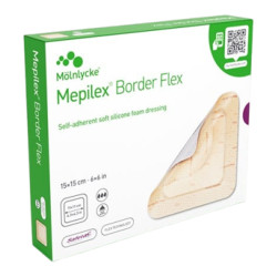 Mepilex Border Flex Oval pansement 7.8 x 10 cm boîte de 16