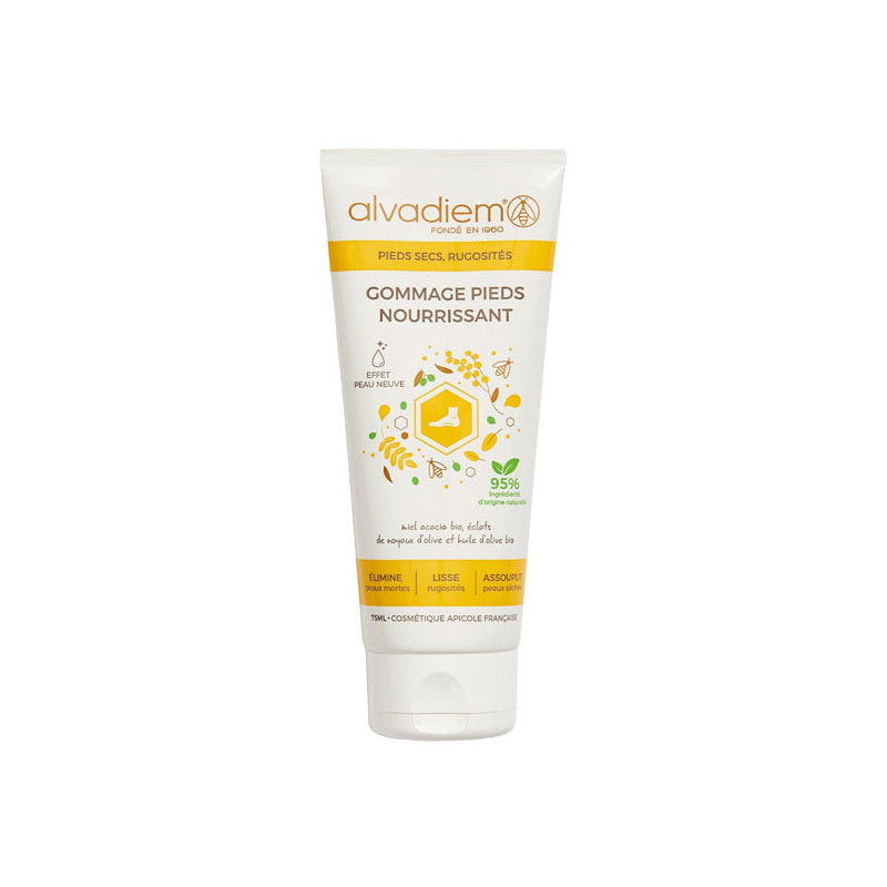 Alvadiem Gommage pieds nourrissant au miel d'acacia bio 75ml Alvadiem Gommage pieds nourrissant au miel d'acacia bio 75ml
