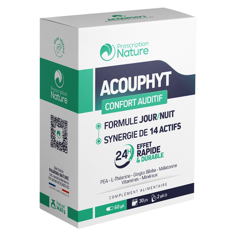 Prescription Nature Acouphyt 60 gélules Prescription Nature Acouphyt 60 gélules