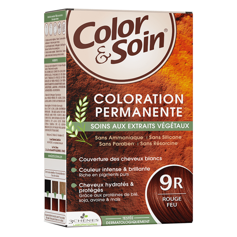 Les 3 Chênes color & soin coloration rouge feu 9R 135ml Les 3 Chênes color & soin coloration rouge feu 9R 135ml