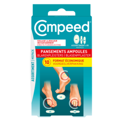 Compeed 10 Pansements Ampoules assortiment moyen format