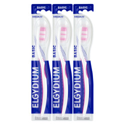 Elgydium Basic Brosse à dents medium lot de 3