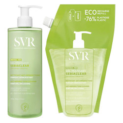 SVR Sebiaclear Gel moussant anti-imperfections + Recharge 2x400ml