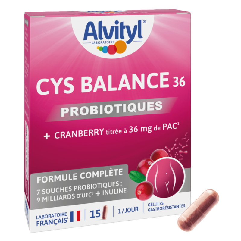 Alvityl Cys Balance 36 probiotiques 15 gélules