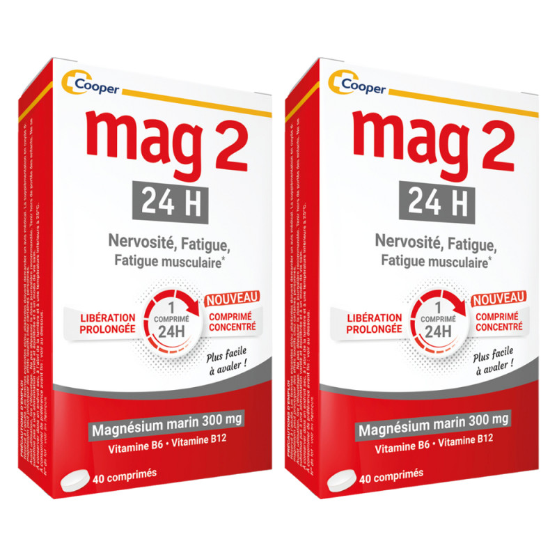 Cooper Mag 2 24H Magnesium marin 2x40 comprimés