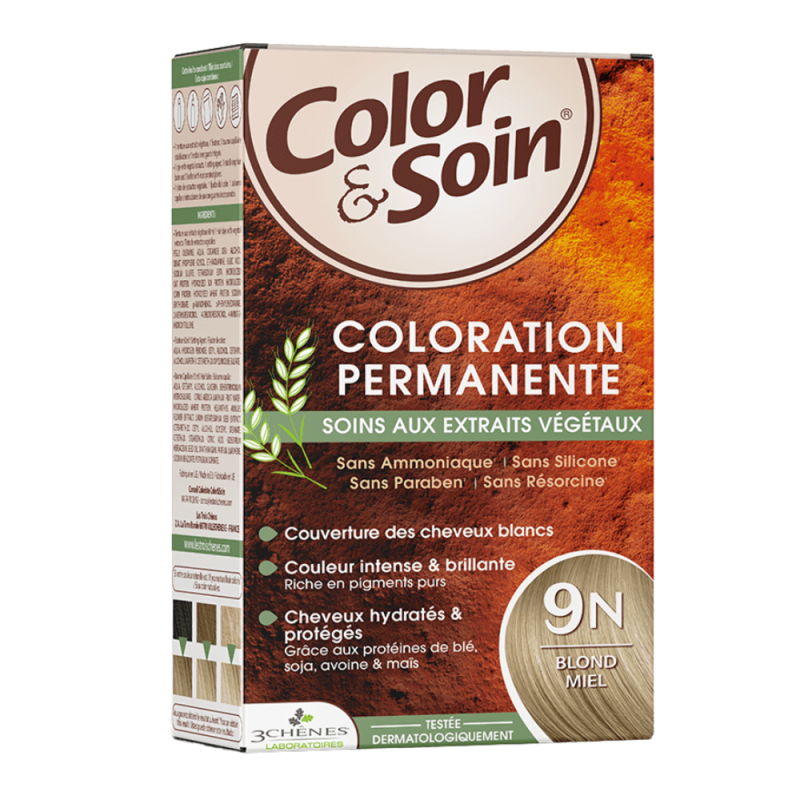 Les 3 chênes color & soin 9N blond miel 135ml Les 3 chênes color & soin 9N blond miel 135ml