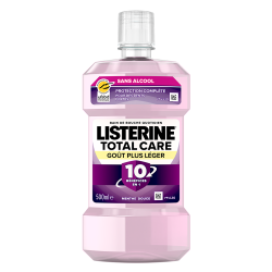 Listerine Total Care Bain de bouche menthe douce goût plus léger 500ml