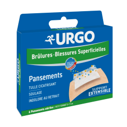 Urgo Brûlures Blessures superficielles 6 pansements stériles