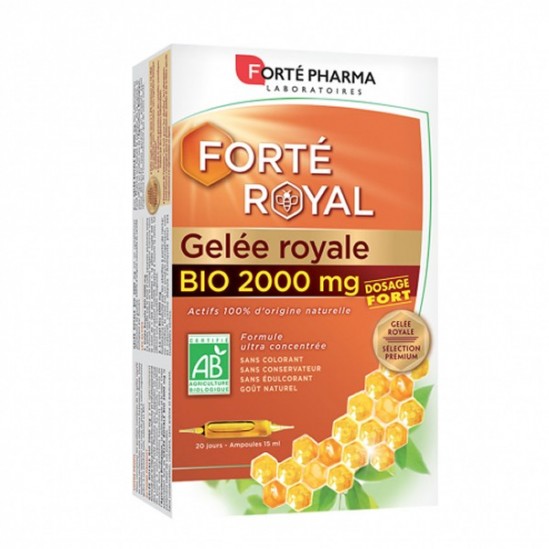 Forté pharma gelée royale bio 2000mg 20 ampoules Forté pharma gelée royale bio 2000mg 20 ampoules