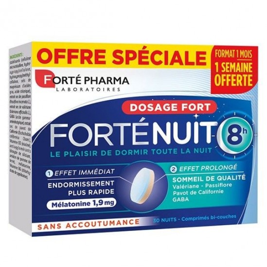 Forté pharma forté nuit 8h 30 comprimés Forté pharma forté nuit 8h 30 comprimés