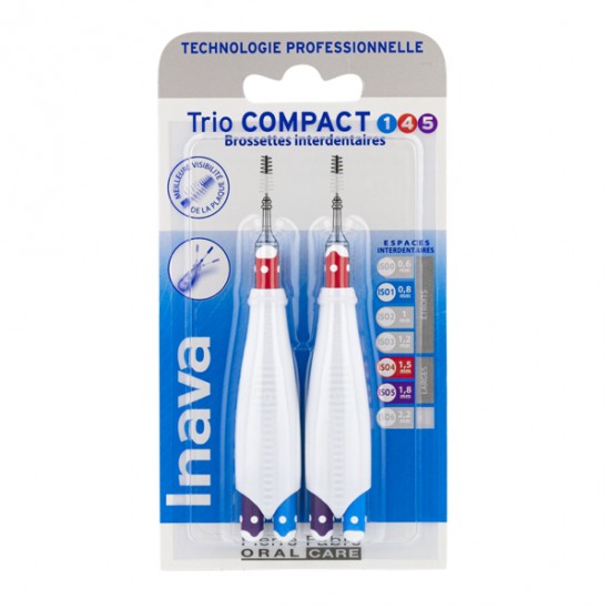 Inava trio compact 6 brossettes interdéntaires 1-4-5 Inava trio compact 6 brossettes interdéntaires 1-4-5