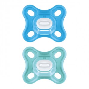 Mam comfort sucette en silicone 0 mois couleur bleue