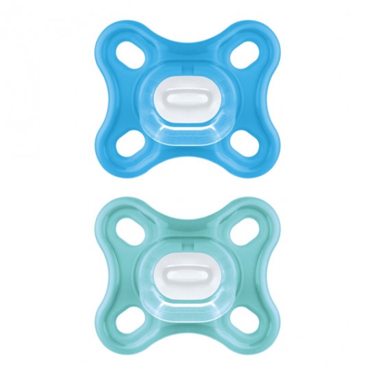 Mam comfort sucette en silicone 0 mois couleur bleue Mam comfort sucette en silicone 0 mois couleur bleue