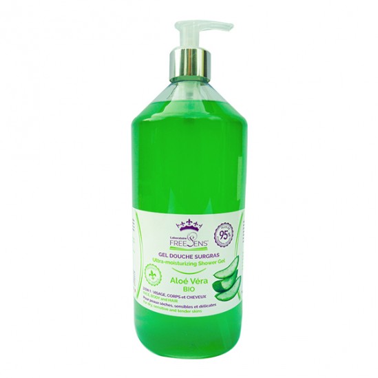Freesens gel douche surgras aloe vera bio 1L Freesens gel douche surgras aloe vera bio 1L