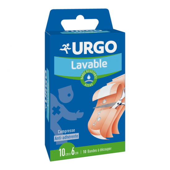 Urgo lavable 10 bande à découper 10cm x 6cm Urgo lavable 10 bande à découper 10cm x 6cm