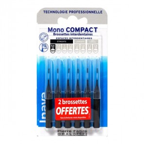 Inava mono compact noir 6 brossettes interdentaires 0.6mm