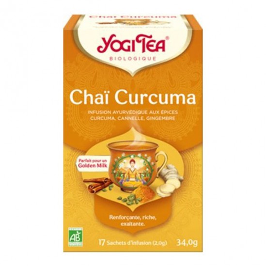 Yogi tea bio chaï curcuma 17 sachets 34g Yogi tea bio chaï curcuma 17 sachets 34g