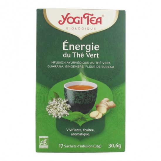 Yogi tea bio énergie du thé vert 17 sachets 30.6g Yogi tea bio énergie du thé vert 17 sachets 30.6g