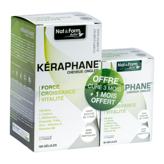 Nat&form kéraphane cure 3 mois + 1 mois offert Nat&form kéraphane cure 3 mois + 1 mois offert