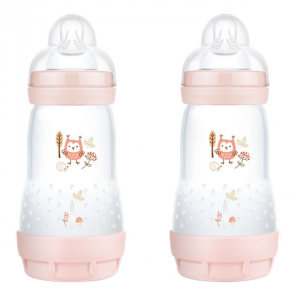 Mam easy start 2 biberon anti-colique nature débit 2 aqua 260ml