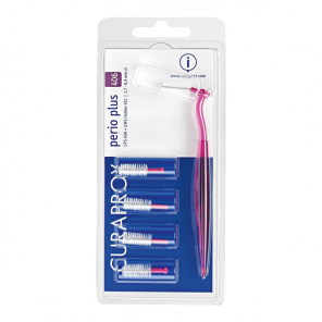 Curaprox CPS 406 Perio plus 5 brossettes interdentaires + manche