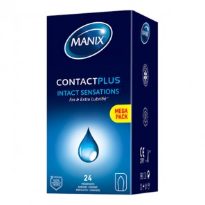 Manix Contact Plus préservatifs lubrifiés boîte de 24 pièces