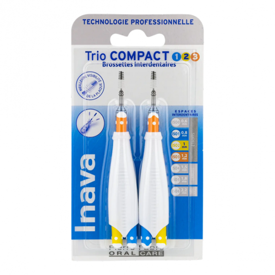 Inava trio compact 0/1/2 brossette interdentaire 6 recharges Inava trio compact 0/1/2 brossette interdentaire 6 recharges