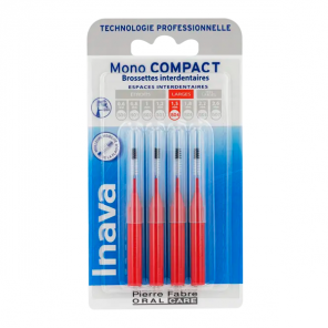 Inava Mono Compact 6 brossettes interdentaire rouges ISO 4 - 1,5mm