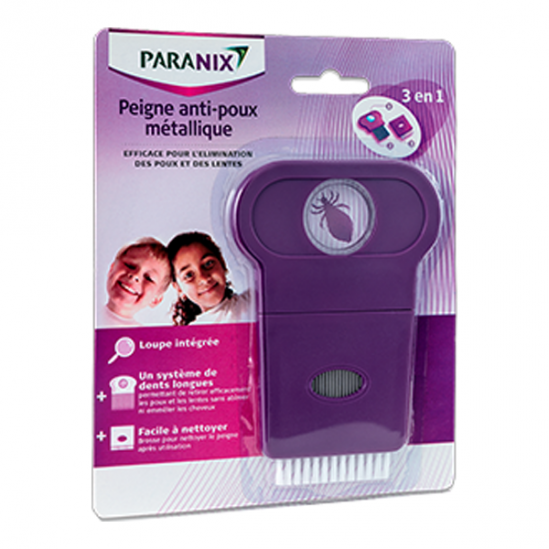 Paranix peigne anti-poux métallique 3 en 1 Paranix peigne anti-poux métallique 3 en 1
