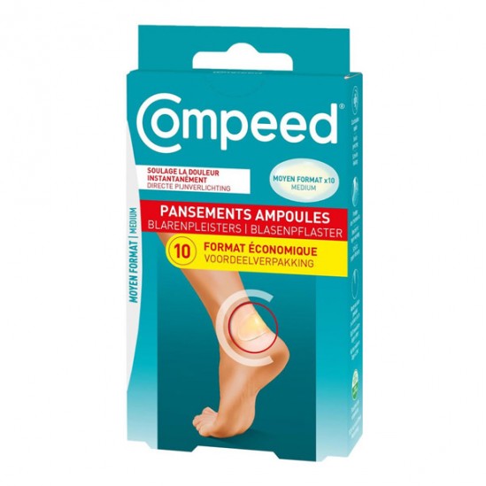 Compeed pansement ampoule moyen format boîte de 10 pansements Compeed pansement ampoule moyen format boîte de 10 pansements